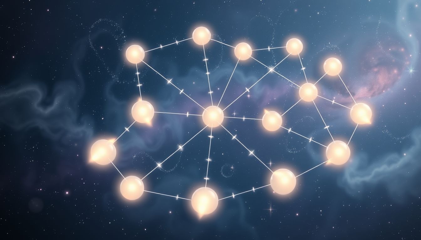 Dix points symbolisent l'équilibre des relations humaines complexes.