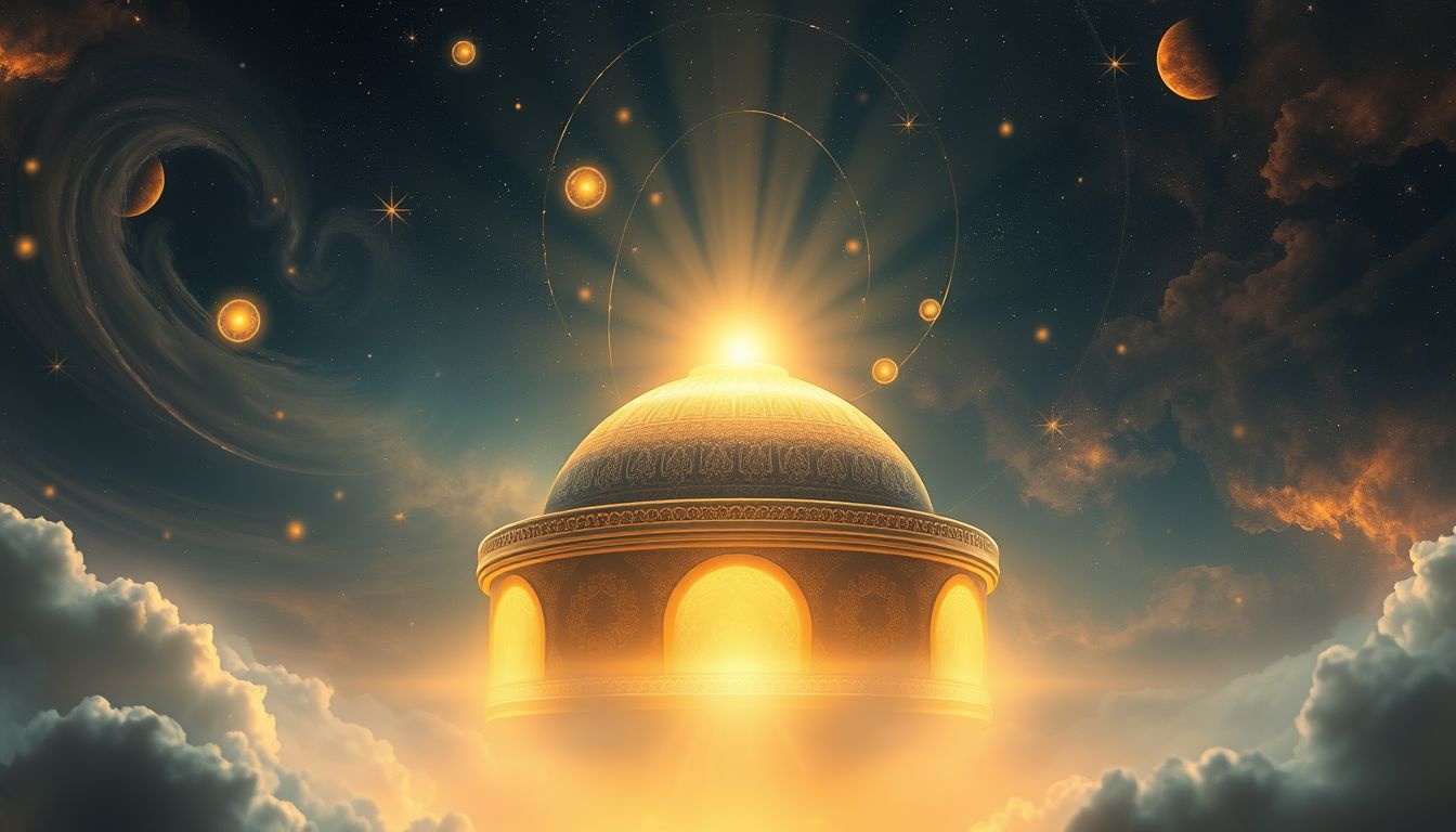 Le dôme doré symbolise l’illumination spirituelle et la richesse intérieure.