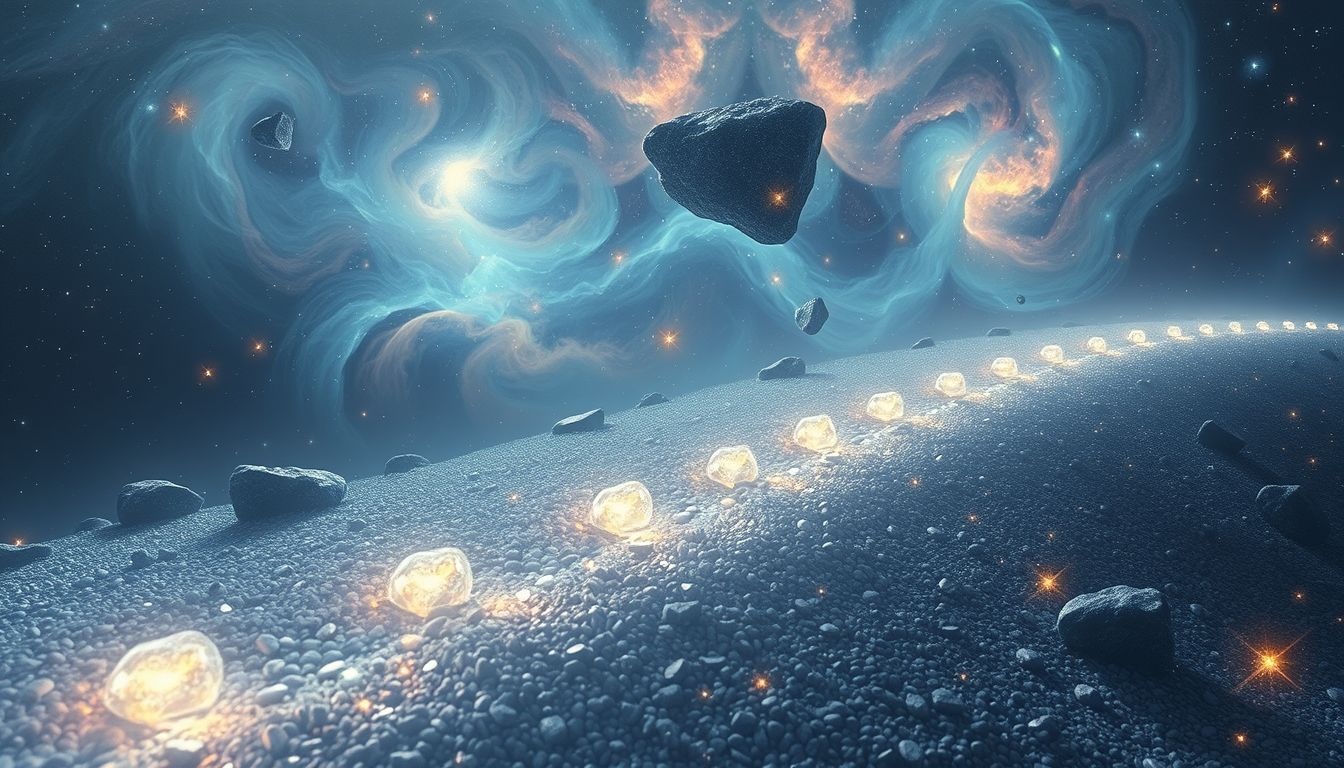 Le gravier symbolise les défis menant à la croissance spirituelle.