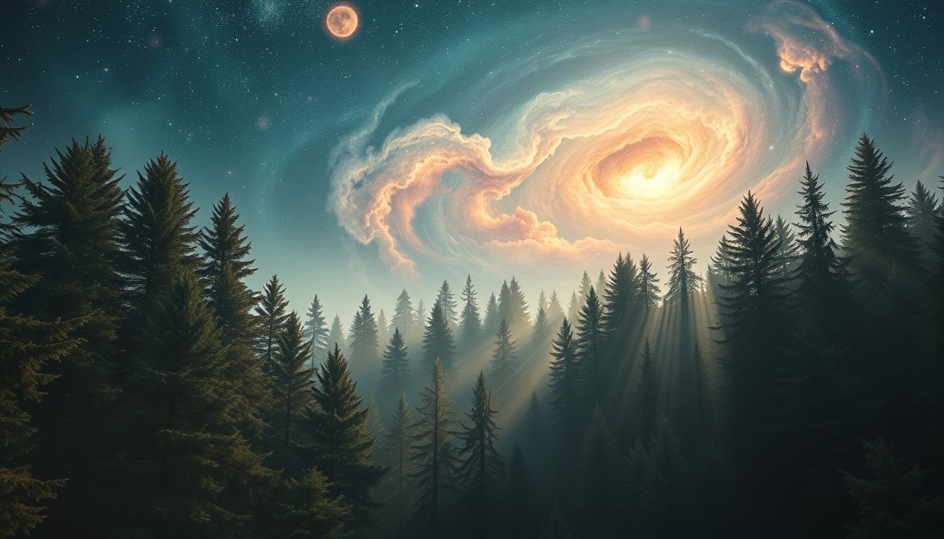 Se perdre dans une forêt de pins suisses symbolise la confusion intérieure.