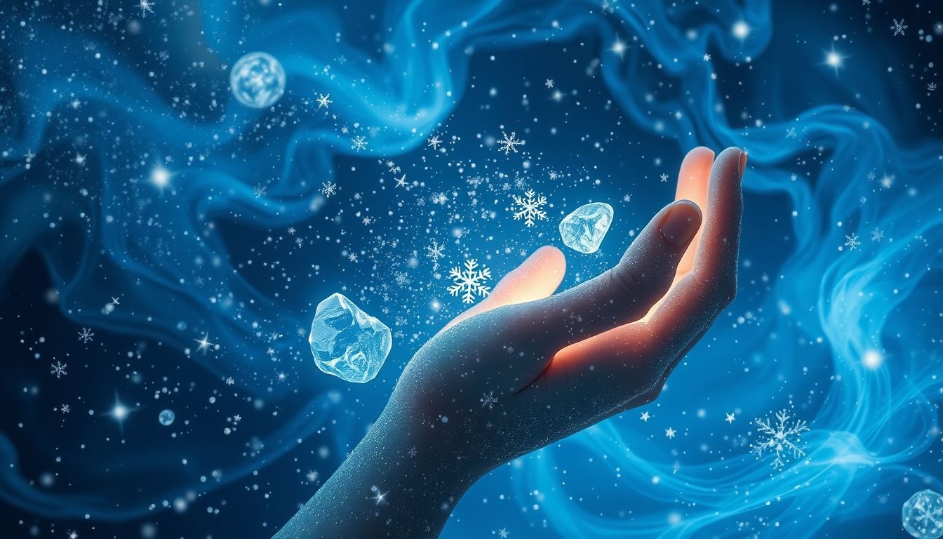 Épousseter la neige symbolise purifier des émotions glaciales enfouies.