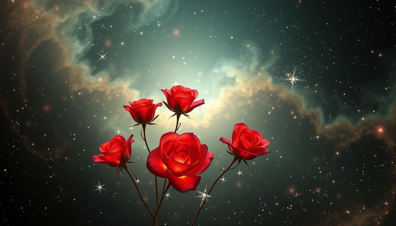 Rêver de six roses rouges symbolise passion intense et amour profond.