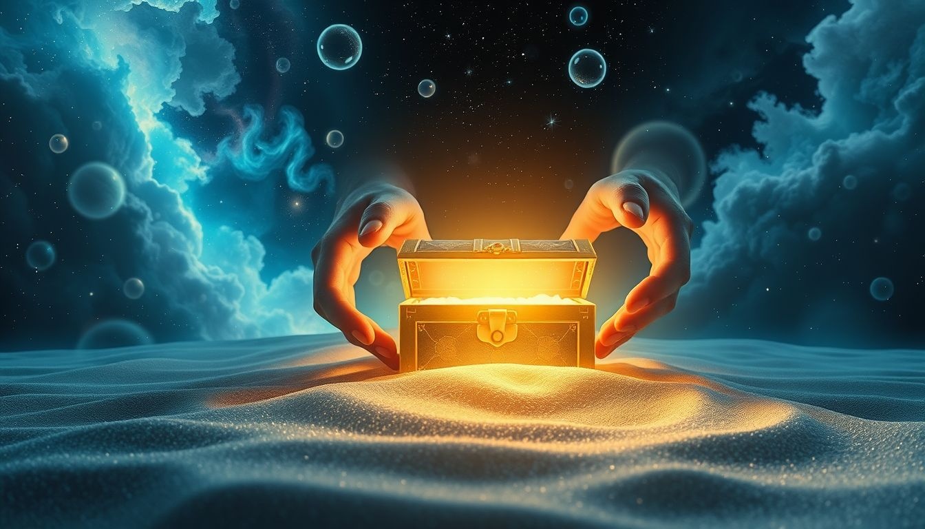 Rêver d’un butin enfoui symbolise des richesses intérieures cachées.