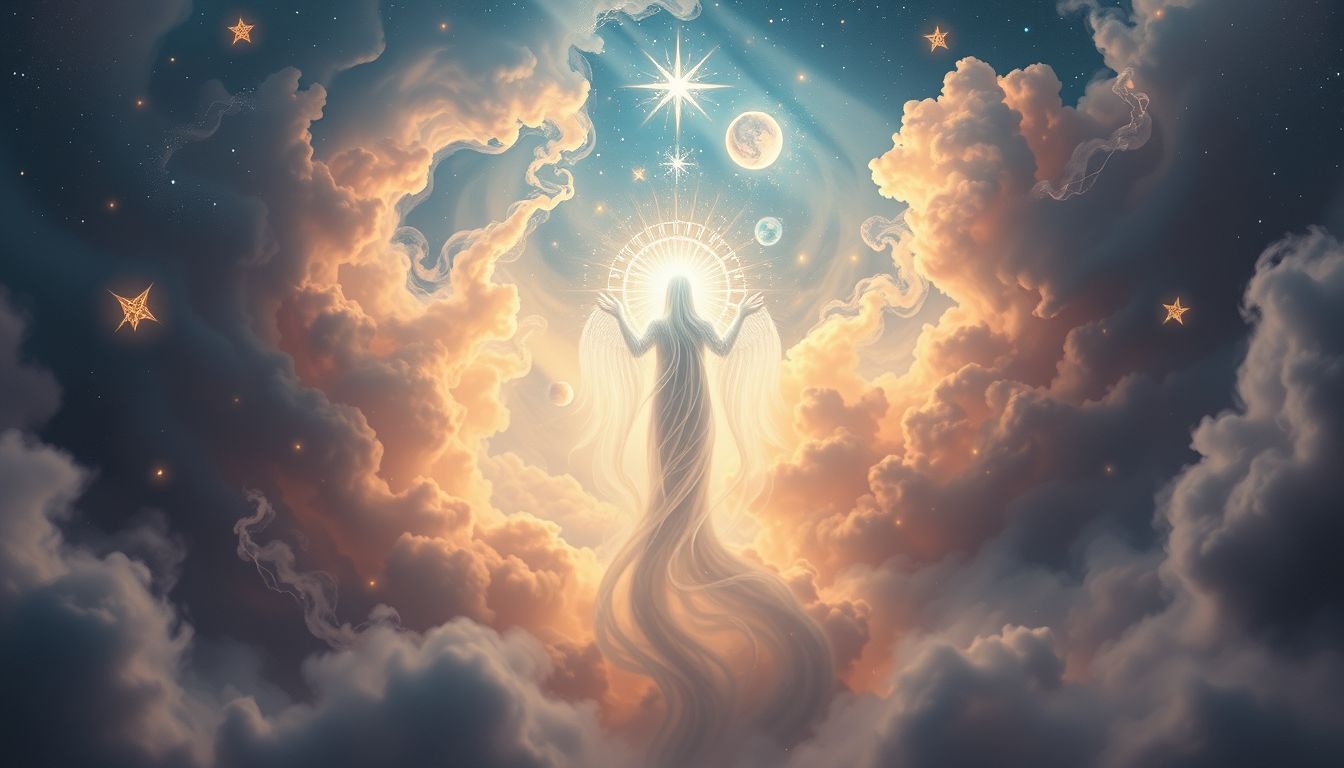 Rencontrer un guide spirituel en rêve symbolise une quête intérieure.
