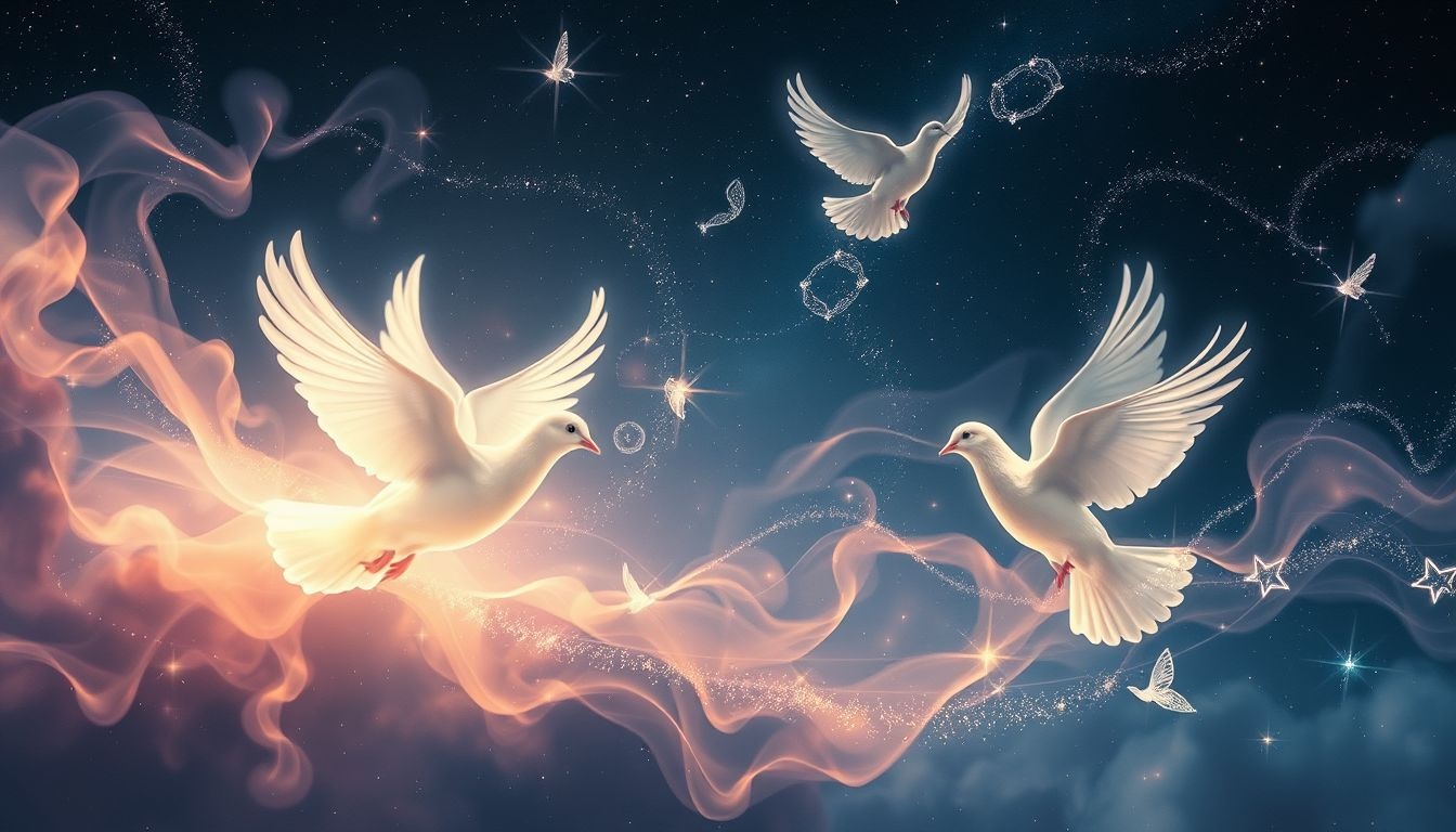 Pour Jung, les tourterelles symbolisent la paix intérieure et l’âme.