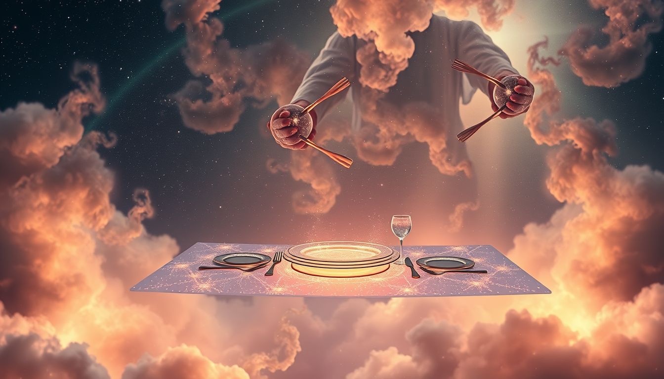Rêver de mettre la table avec des inconnus symbolise la collaboration sociale.