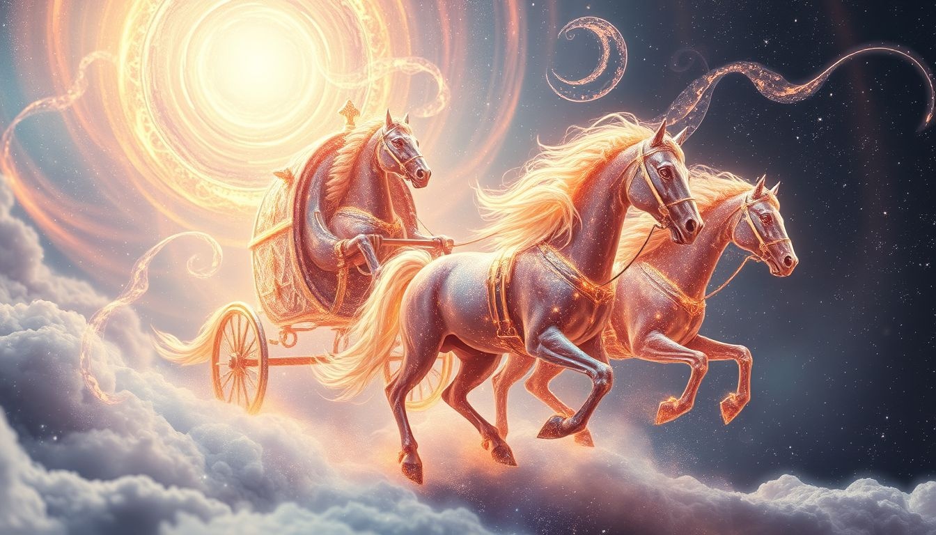 Le Chariot symbolise victoire et maîtrise dans les rêves.