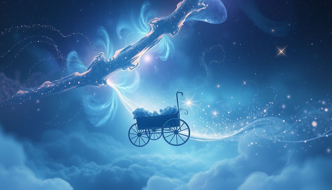 La charrette symbolise souvent un voyage intérieur et des transitions.