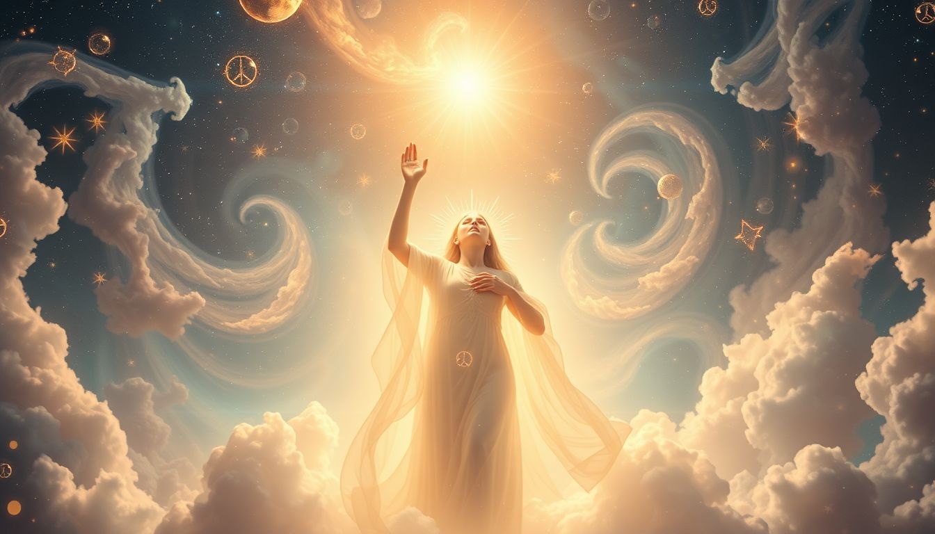La grâce symbolise l’aspiration à la pureté et à la paix intérieure.