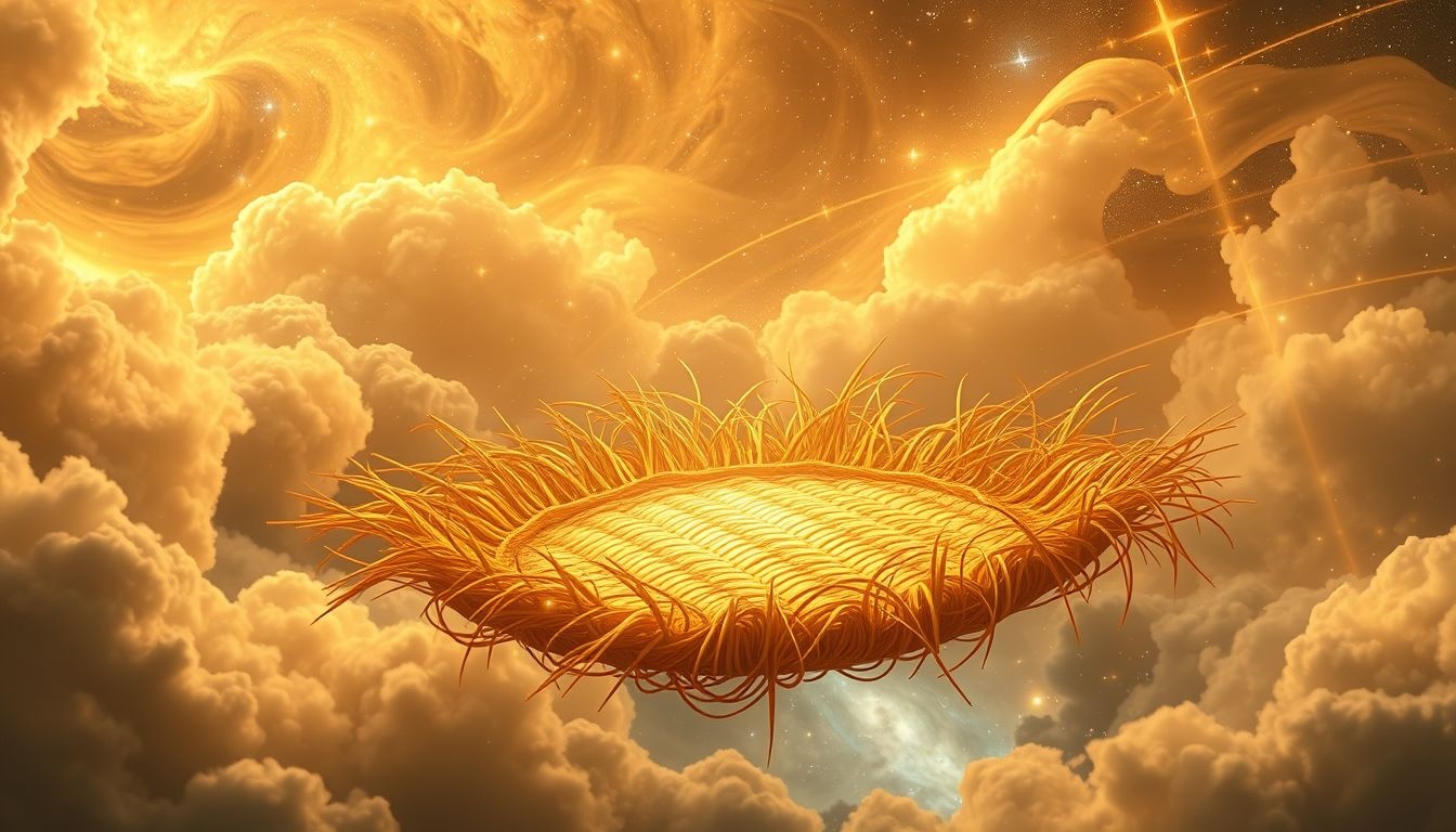 La natte de paille symbolise un refuge sûr et protecteur.