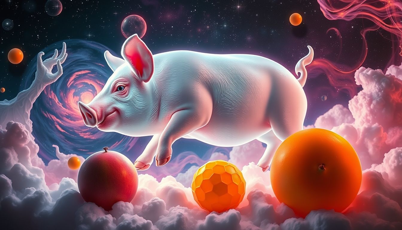 Le cochon symbolise souvent l'excès et la gourmandise incontrôlée.