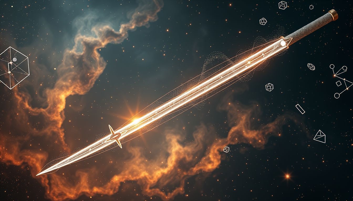 Le fleuret symbolise l'esprit aigu et la tactique raffinée.