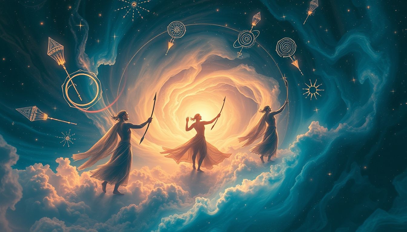 Dans la mythologie, le lanceur symbolise souvent la puissance divine.