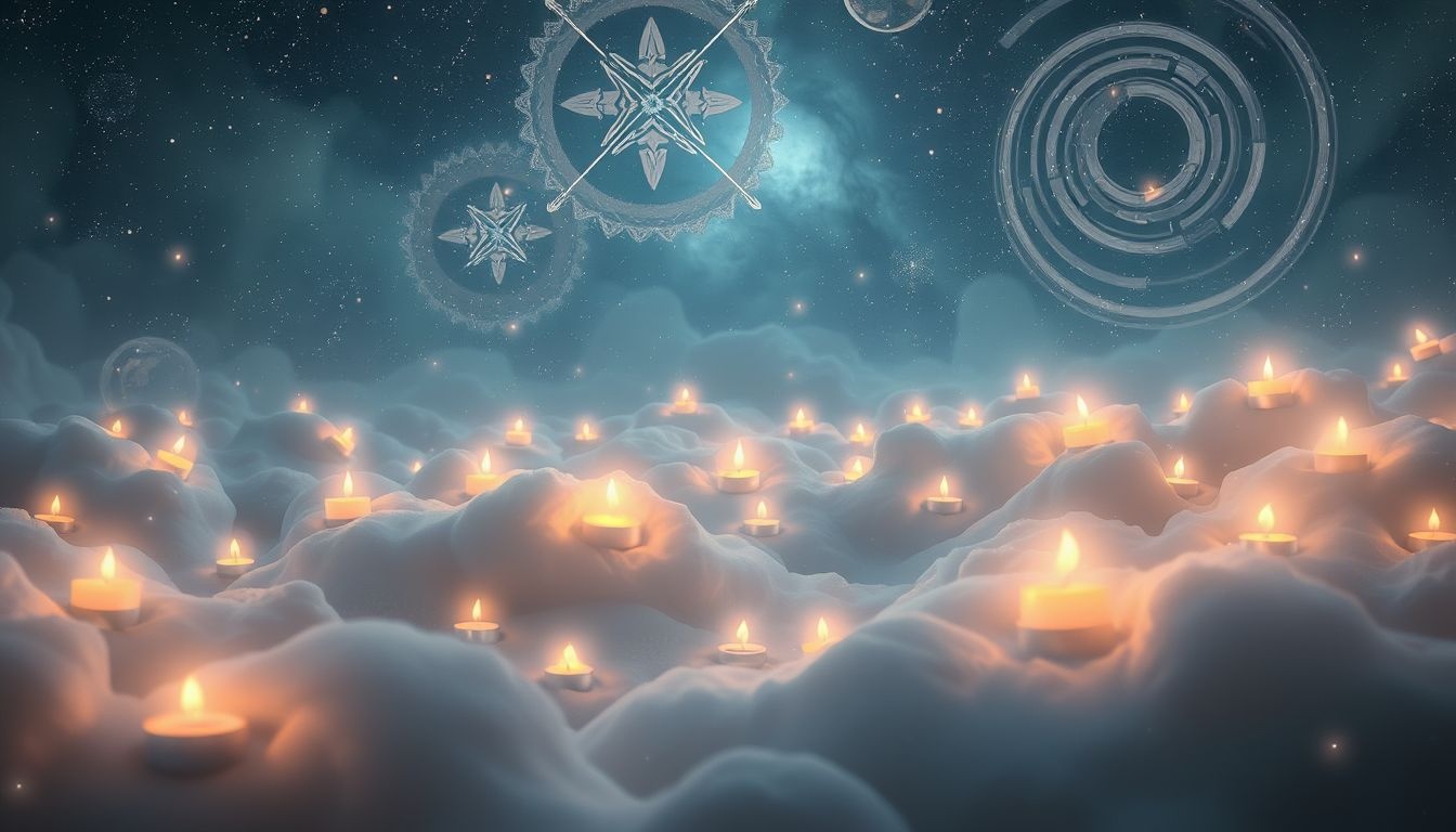 Le nombre de bougies votives symbolise l'intensité des émotions rêvées.