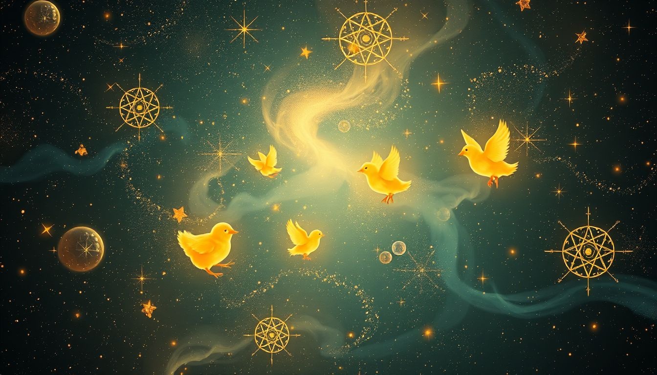 Les poussins symbolisent souvent un nouveau départ ou innocence fragile.