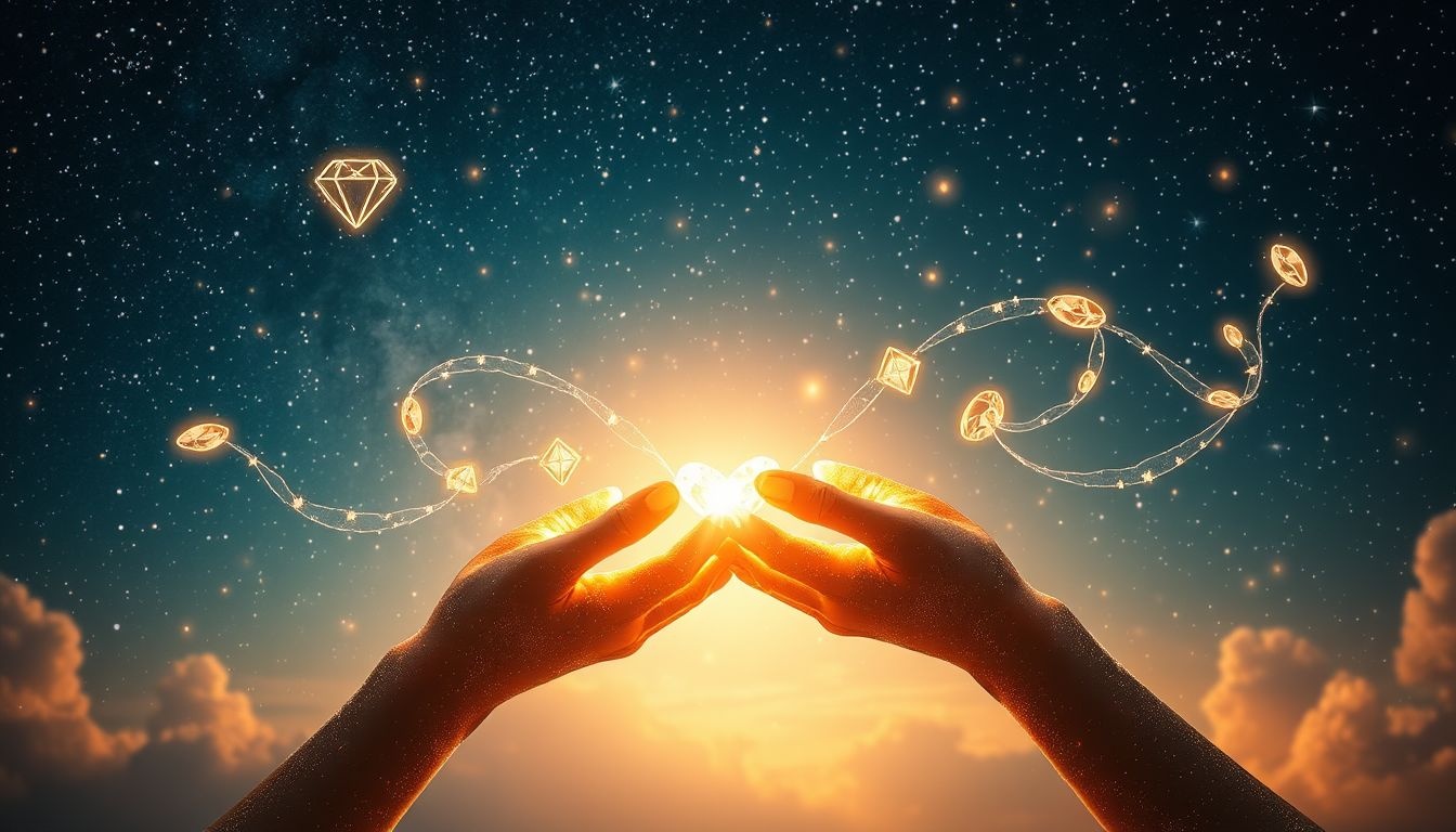 Offrir un brillant symbolise espoir et promesse d'avenir radieux.