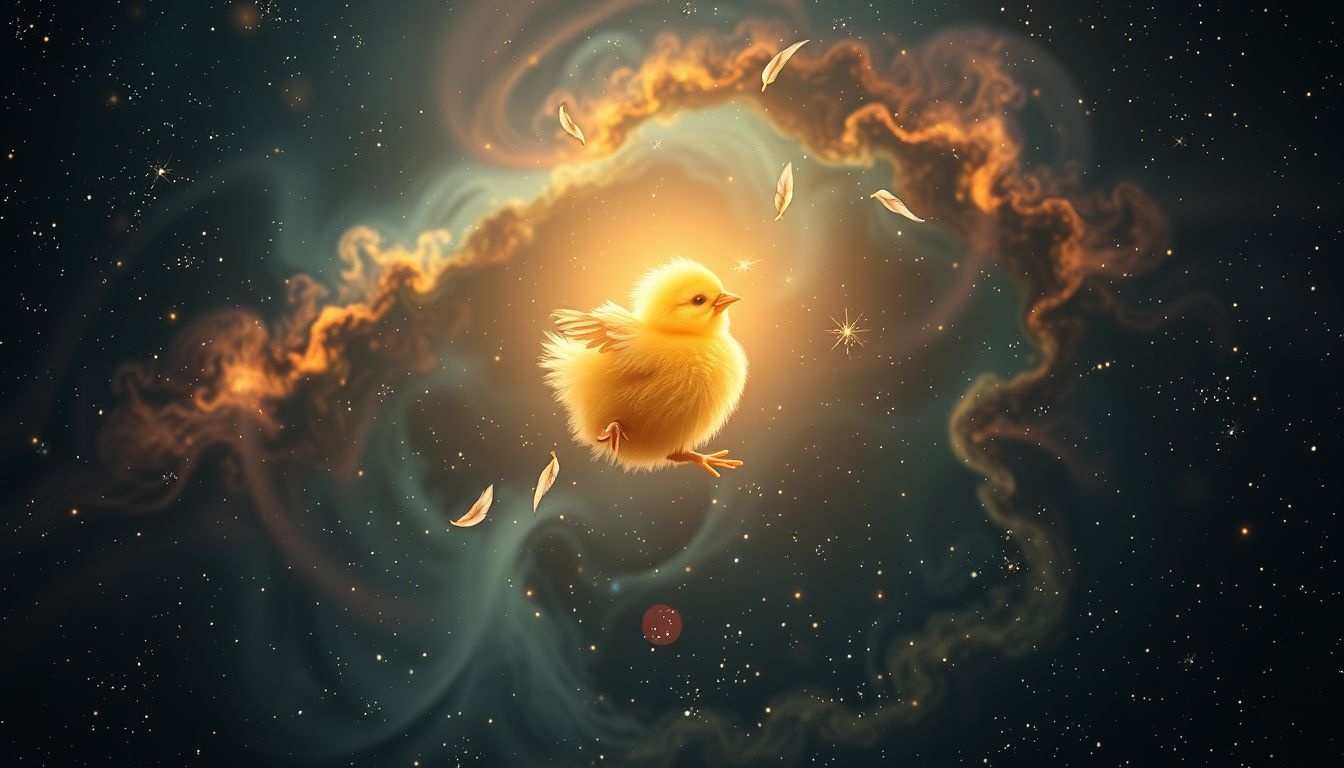 Un poussin qui piaille symbolise souvent un besoin urgent d’attention.