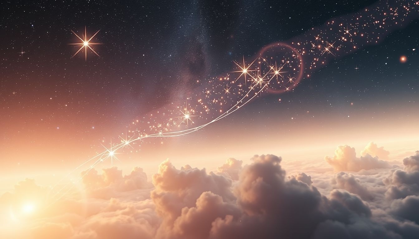 Rêver d'étincelles dans le ciel symbolise un espoir naissant.