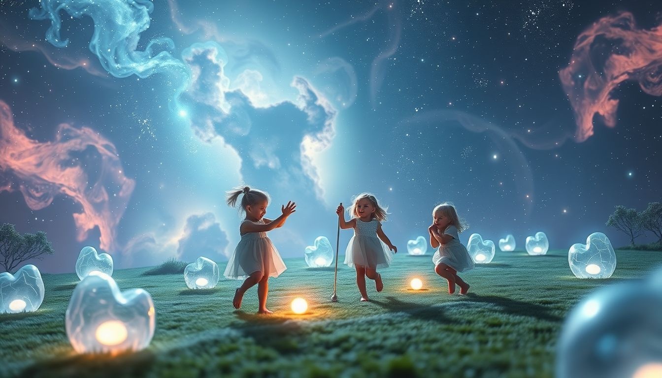 Rêver d'enfants au mini-golf symbolise joie et innocence retrouvées.
