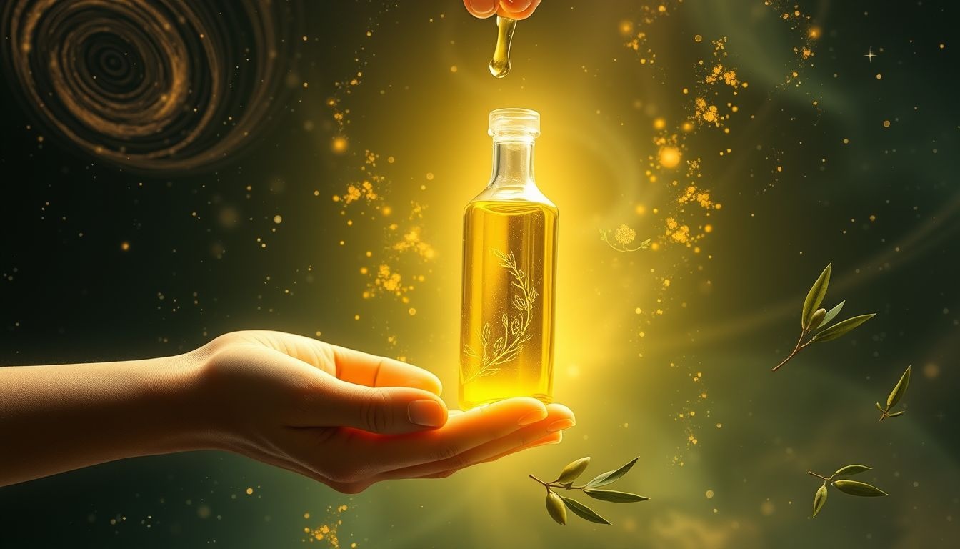 Rêver d'huile d'olive symbolise guérison et purification spirituelle profonde.