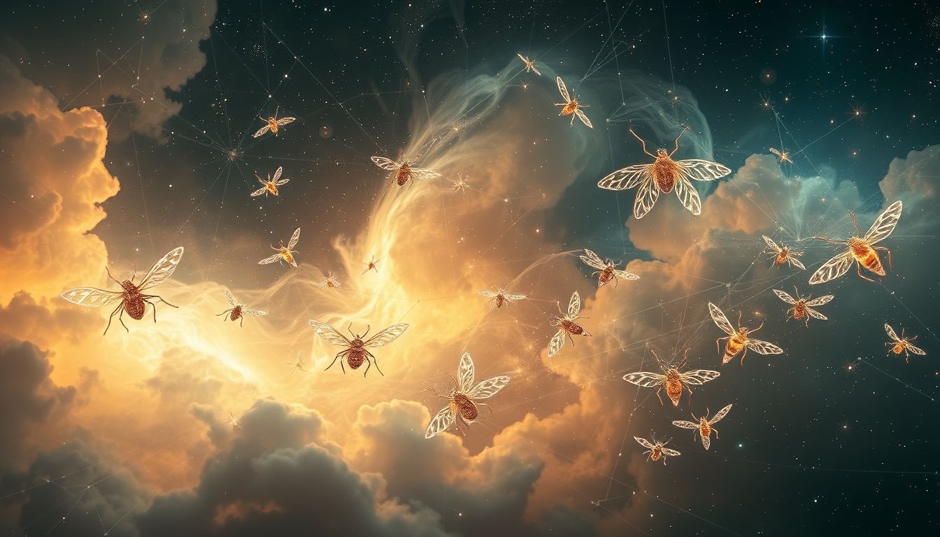 Rêver d'insectes symbolise souvent une invasion de pensées négatives.
