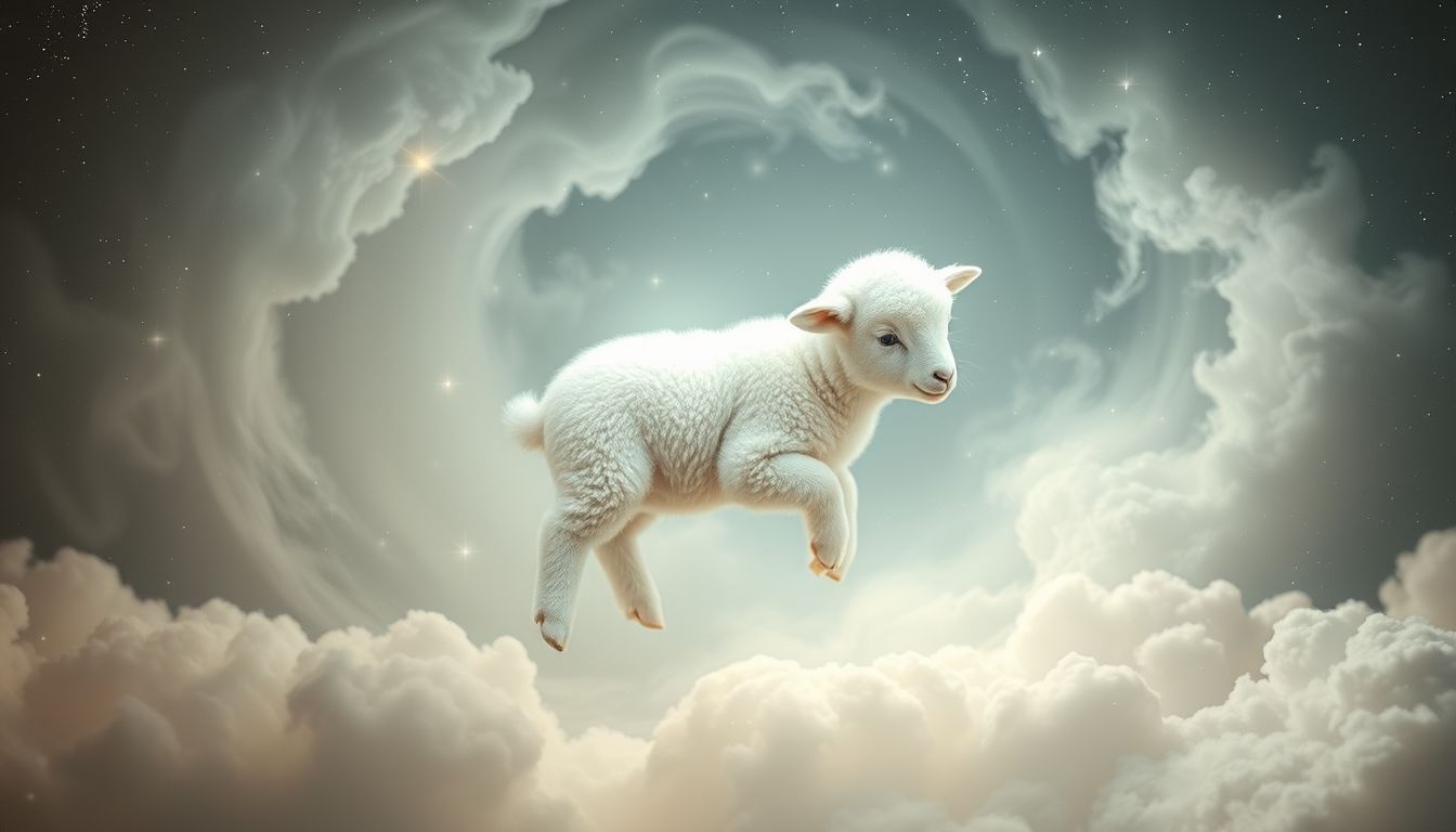 Rêver d'agneau pascal blanc symbolise pureté et renouveau spirituel.