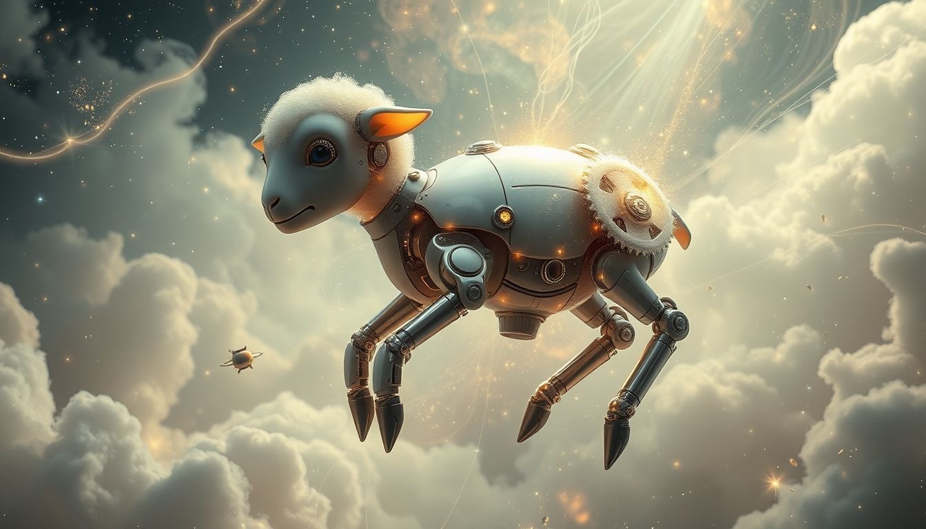 Rêver d'agneau robotique symbolise la perte d'authenticité humaine.