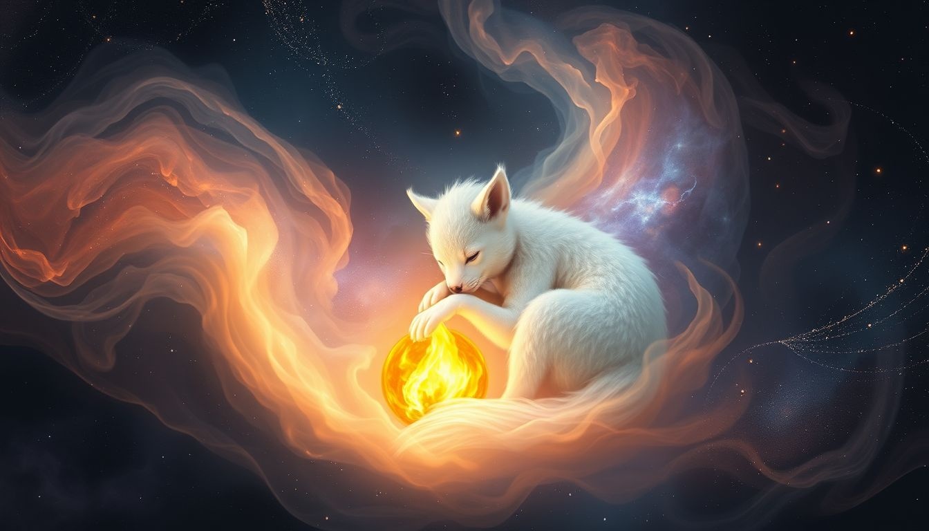 Rêver d’un animal près de l’âtre symbolise instinct et sécurité intérieure.