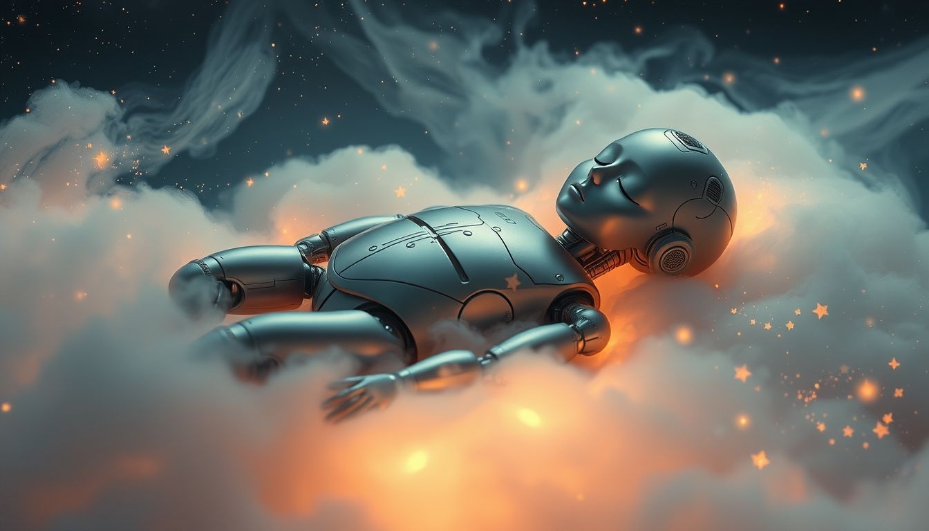 Rêver d’un automate qui dort symbolise la pause émotionnelle intérieure.