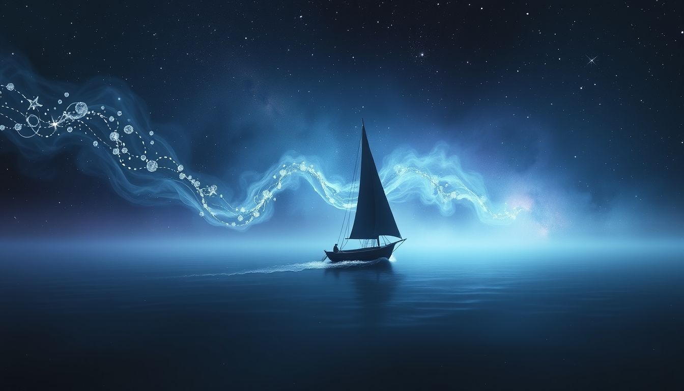 Rêver d’un bateau noir symbolise souvent un deuil intérieur profond.