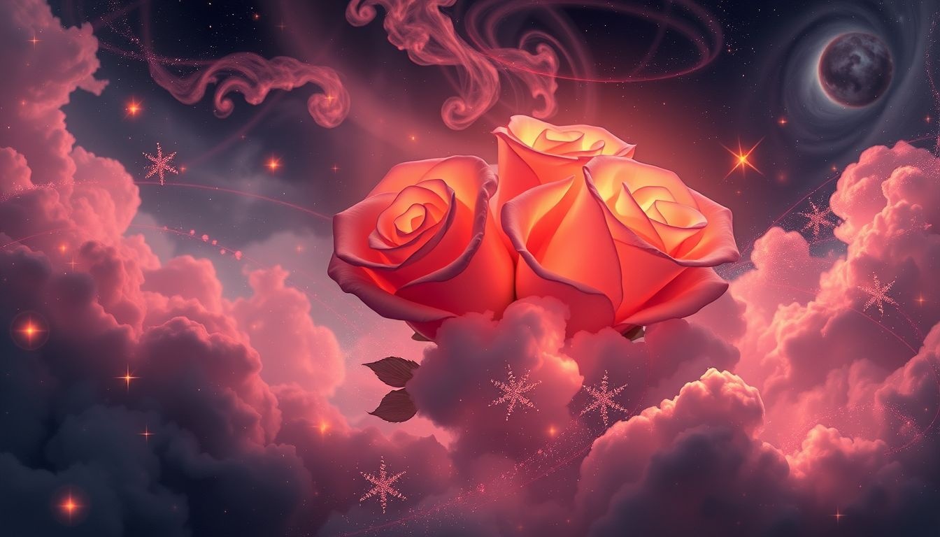 Rêver d'un bouquet de roses symbolise souvent amour et passion ardente.