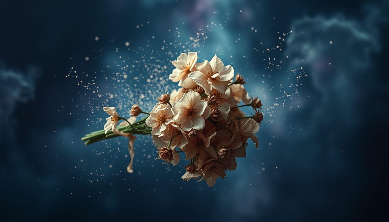 Rêver d’un bouquet fané symbolise souvent la fin d’une relation.