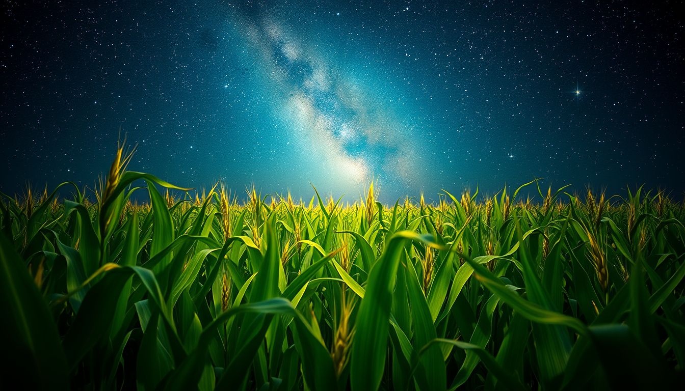 Rêver d’un champ de maïs symbolise souvent l’abondance et la prospérité.