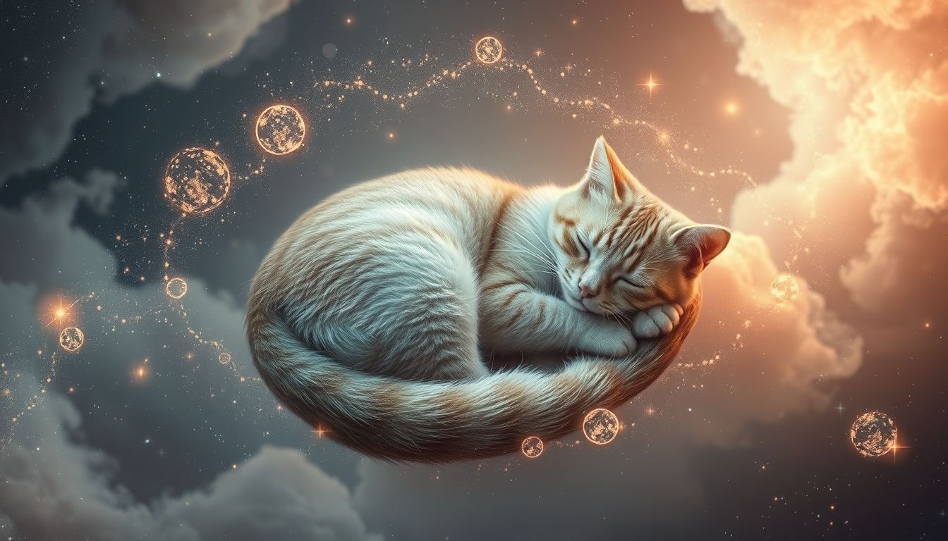 Rêver d’un chat qui dort symbolise sérénité et équilibre intérieur.