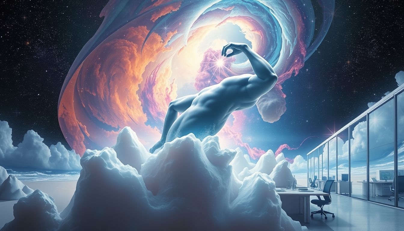 Rêver d’un culturiste au bureau symbolise force dans responsabilités quotidiennes.