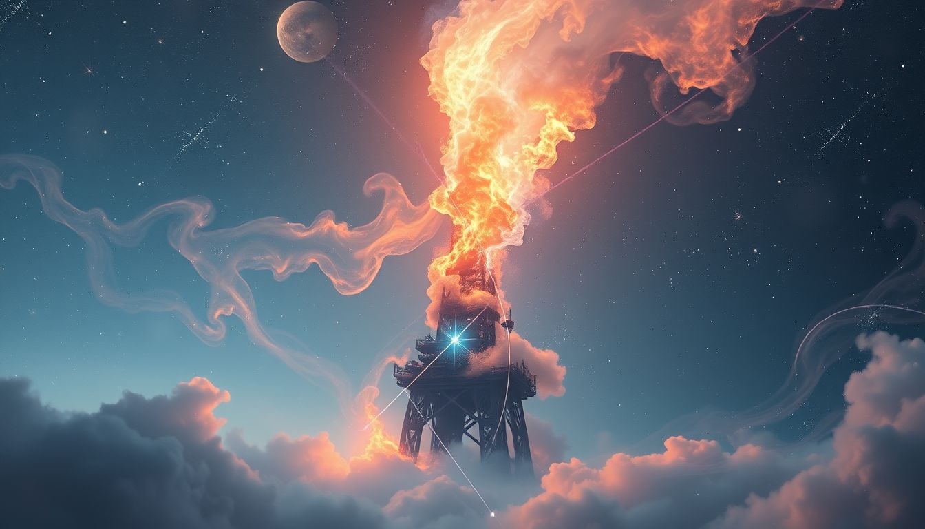 Rêver d’un derrick en feu symbolise une crise financière imminente.