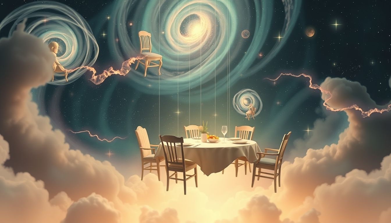 Rêver d’un dîner étrange reflète souvent un malaise intérieur profond.