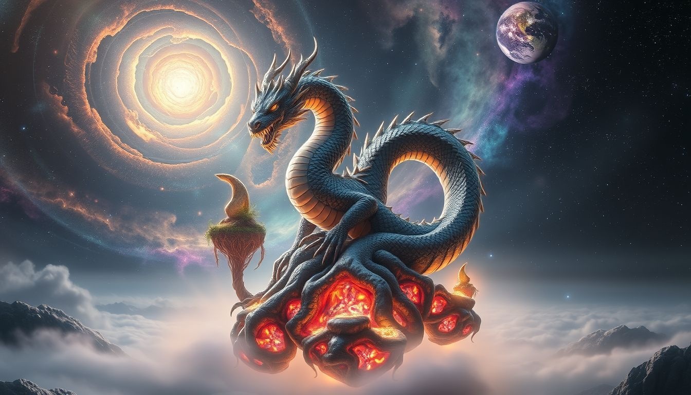 Rêver d’un dragon de terre symbolise un puissant ancrage personnel.