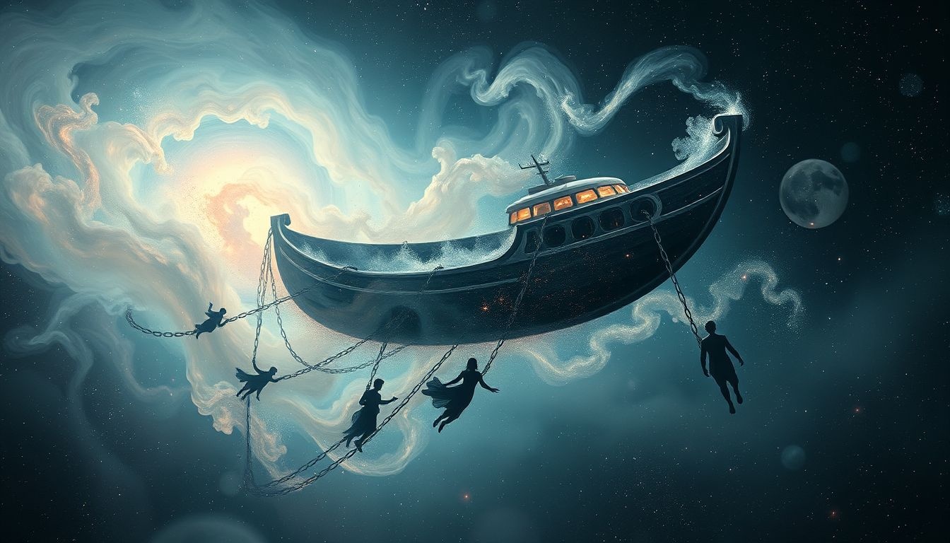 Rêver d’esclave et bateau symbolise voyage forcé et perte d’identité.