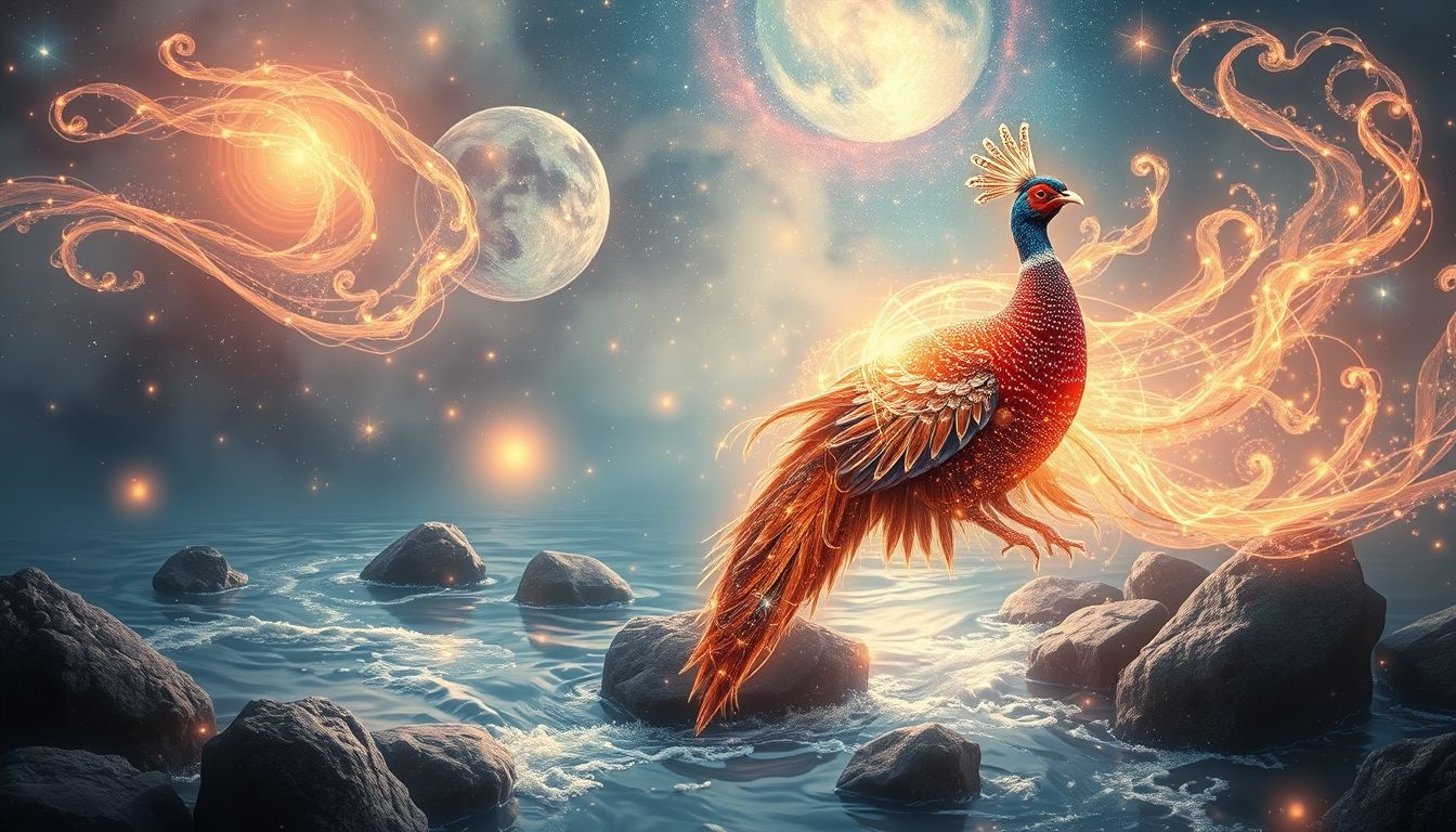 Rêver d’un faisan près d’une rivière symbolise émotions et intuition fluides.