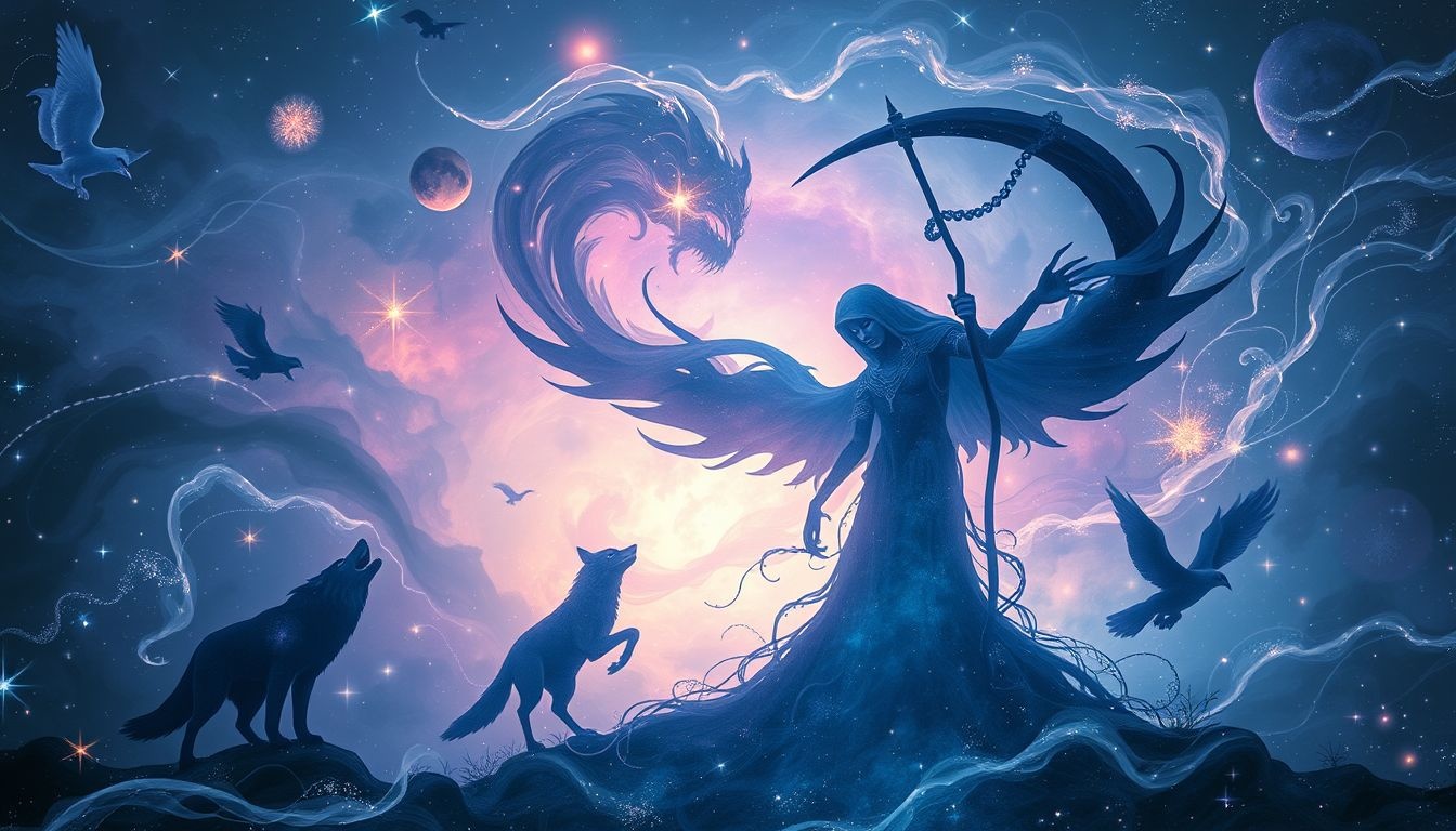 Rêver d'animaux avec un faucheur symbolise instincts et métamorphose.
