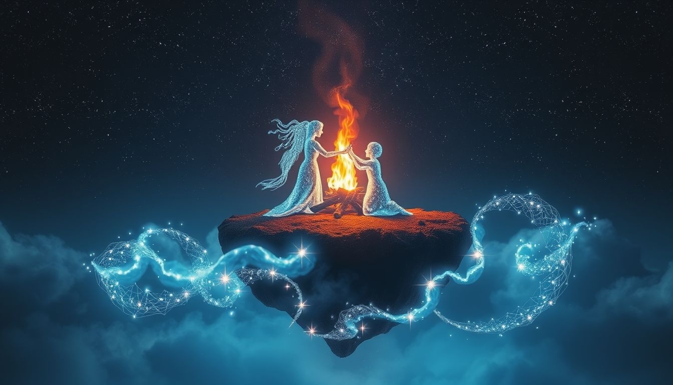 Rêver d’un feu de camp symbolise l’unité et le lien social.