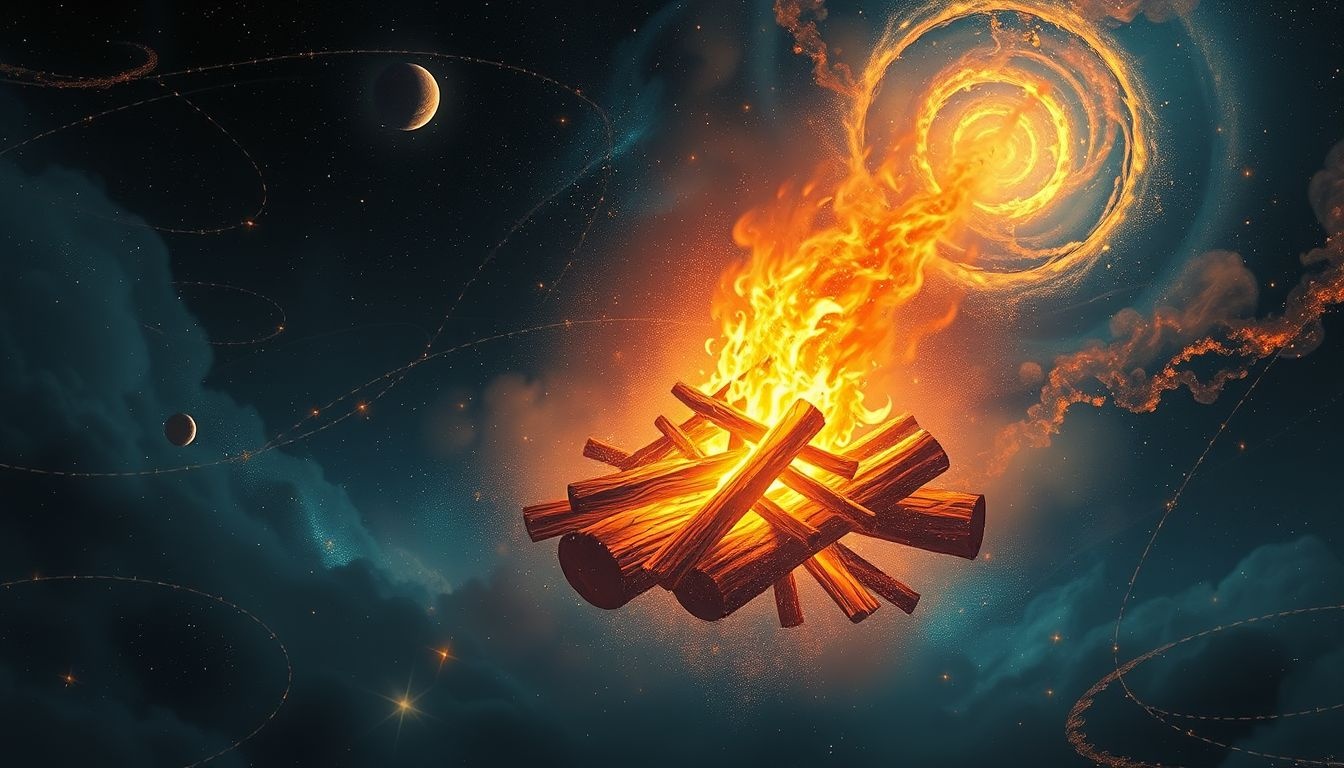 Rêver d’un feu de joie symbolise fête, unité et chaleur humaine.