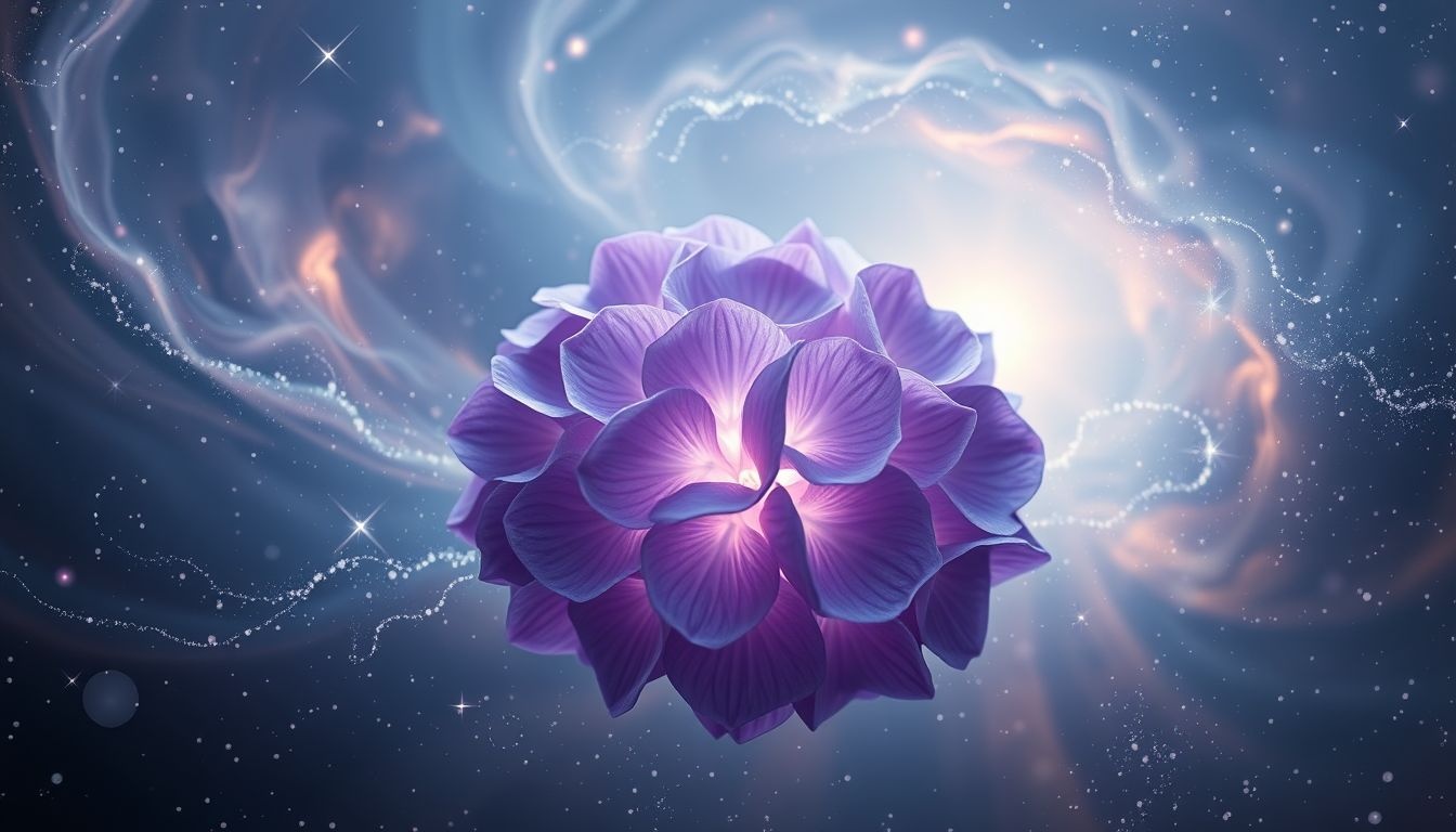 Rêver d'hortensia violet révèle une intuition spirituelle profonde.