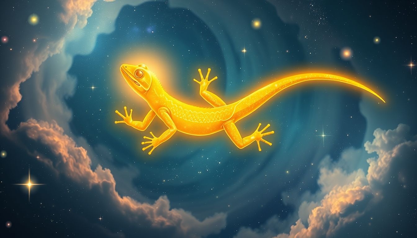 Rêver d’un lézard jaune symbolise joie, optimisme et intelligence accrue.