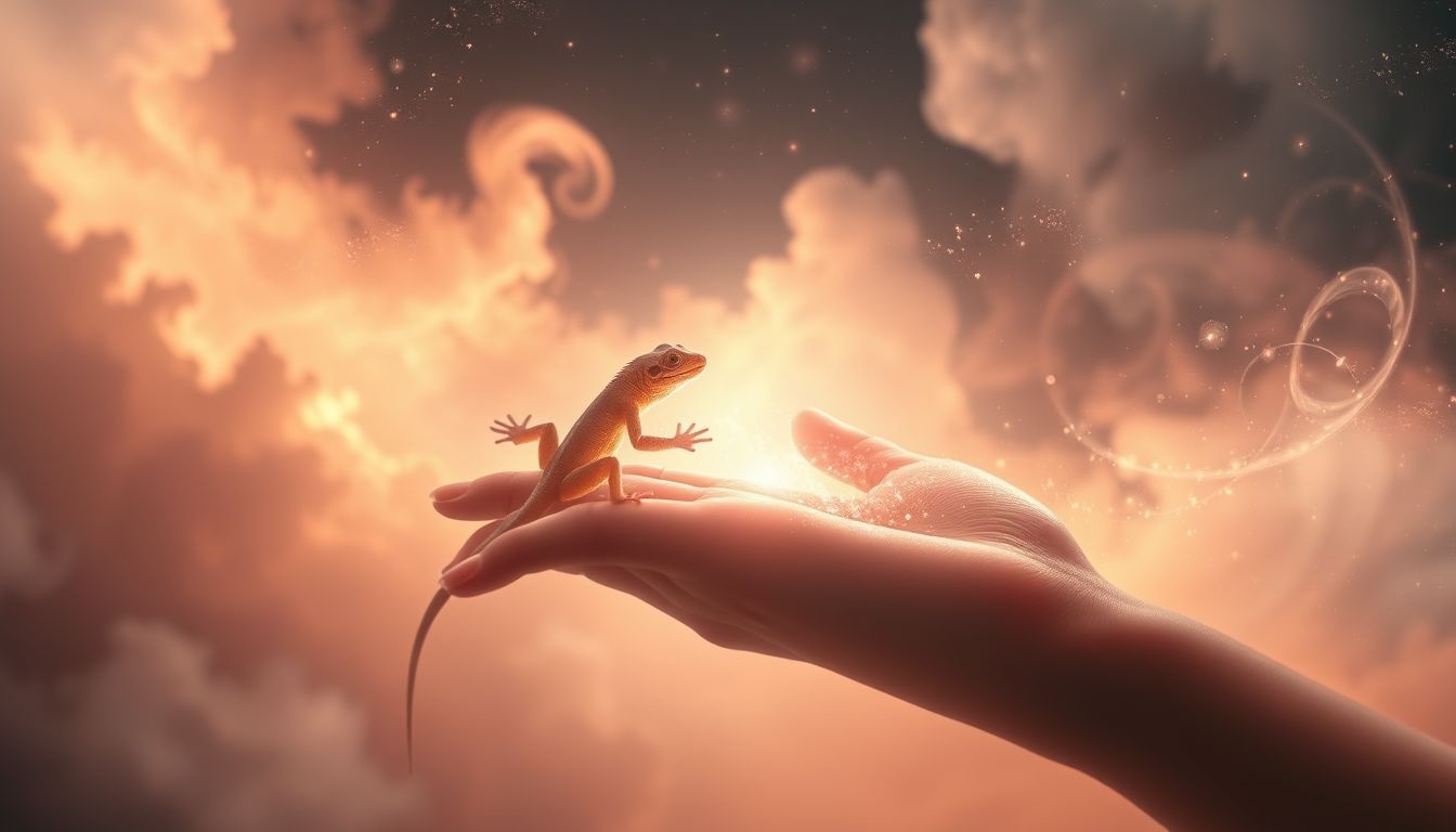 Un lézard mordeur symbolise une trahison émotionnelle imminente.