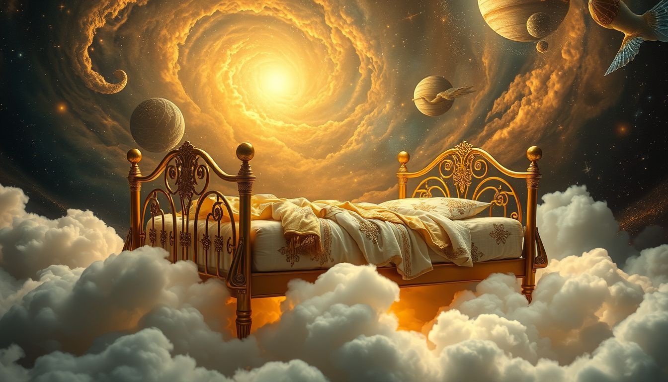 Rêver d’un lit en laiton symbolise confort durable et intimité protégée.