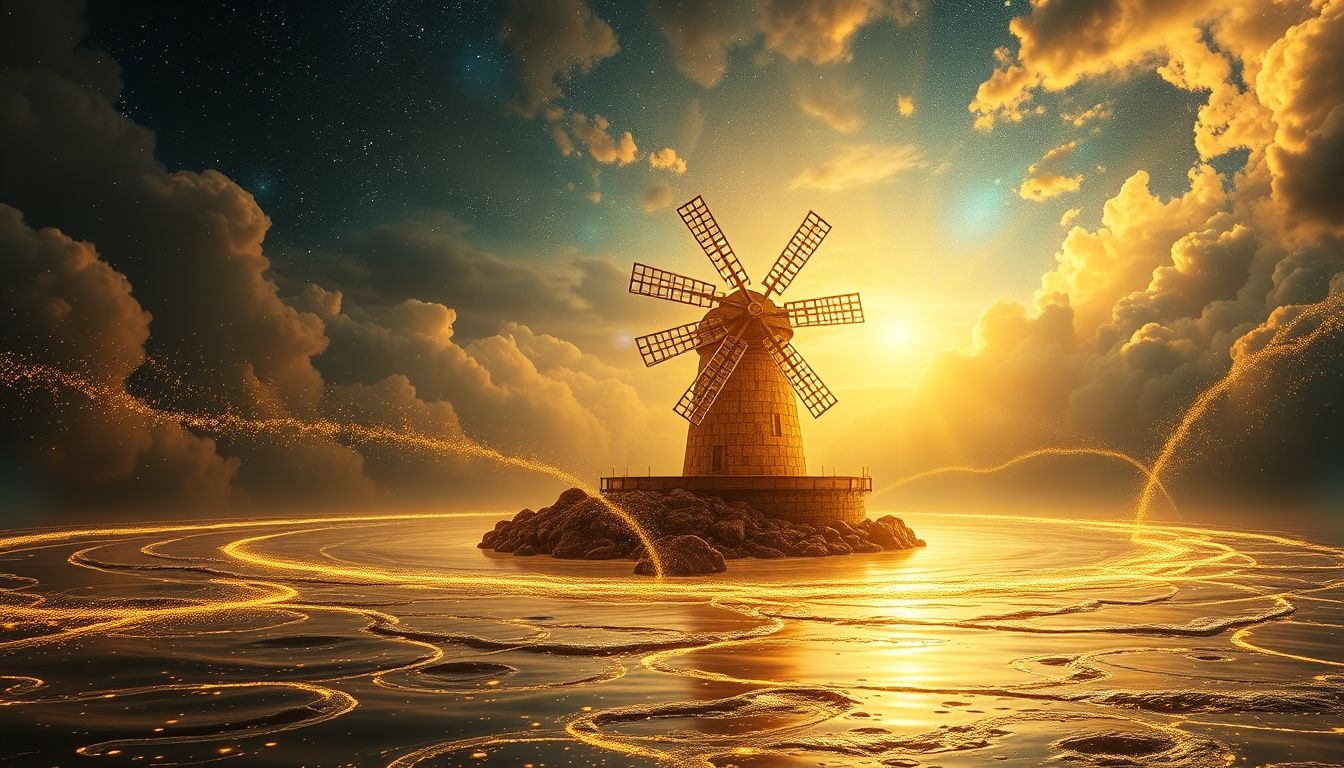 Rêver d’un moulin à eau évoque énergie positive et renouveau.