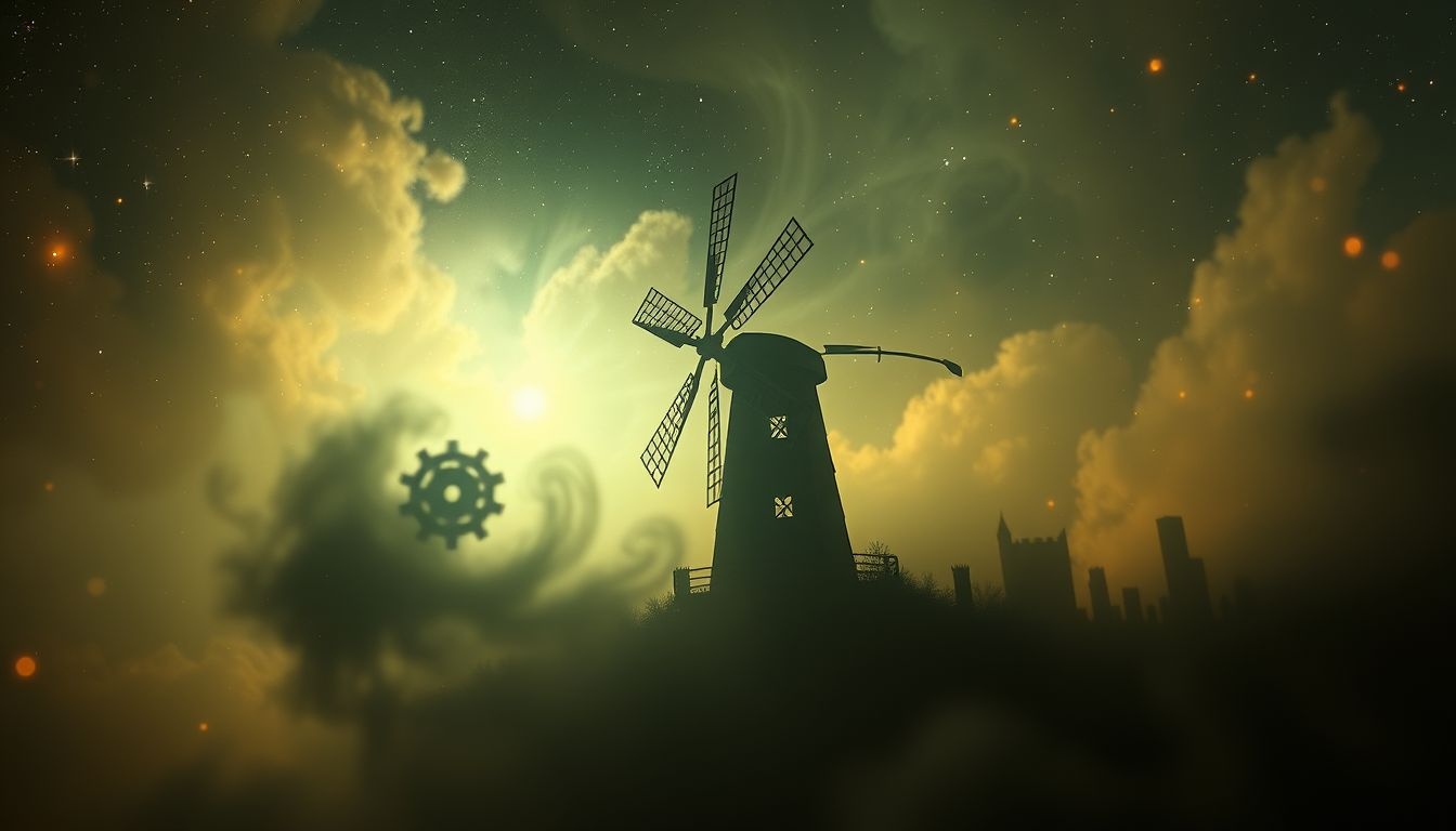 Rêver d’un moulin sombre révèle peurs cachées et confusion intérieure.