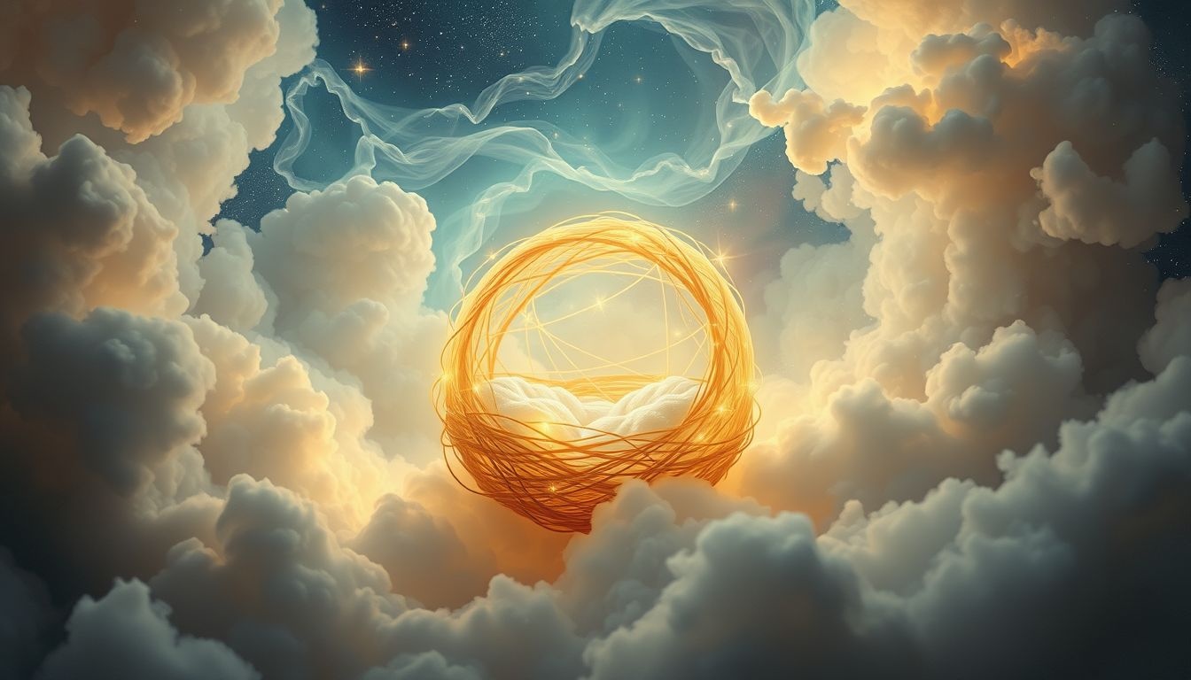 Rêver d’un nid de cocon symbolise souvent la paix intérieure profonde.